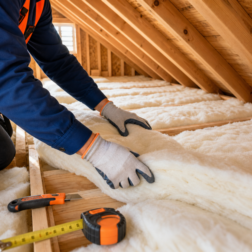 new batt insulation professionally installed