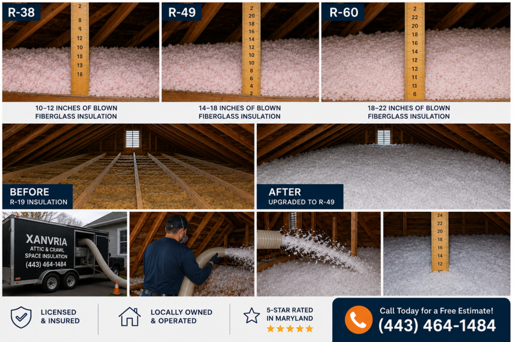 What R-Value Does Your Maryland Attic Need? A Homeowner's Guide to R-38, R-49 & R-60 Insulation professional attic insulation guide for maryland