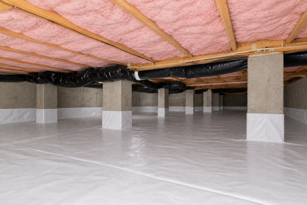 Crawl Space Insulation xanvria clea sealed crawlspace interior