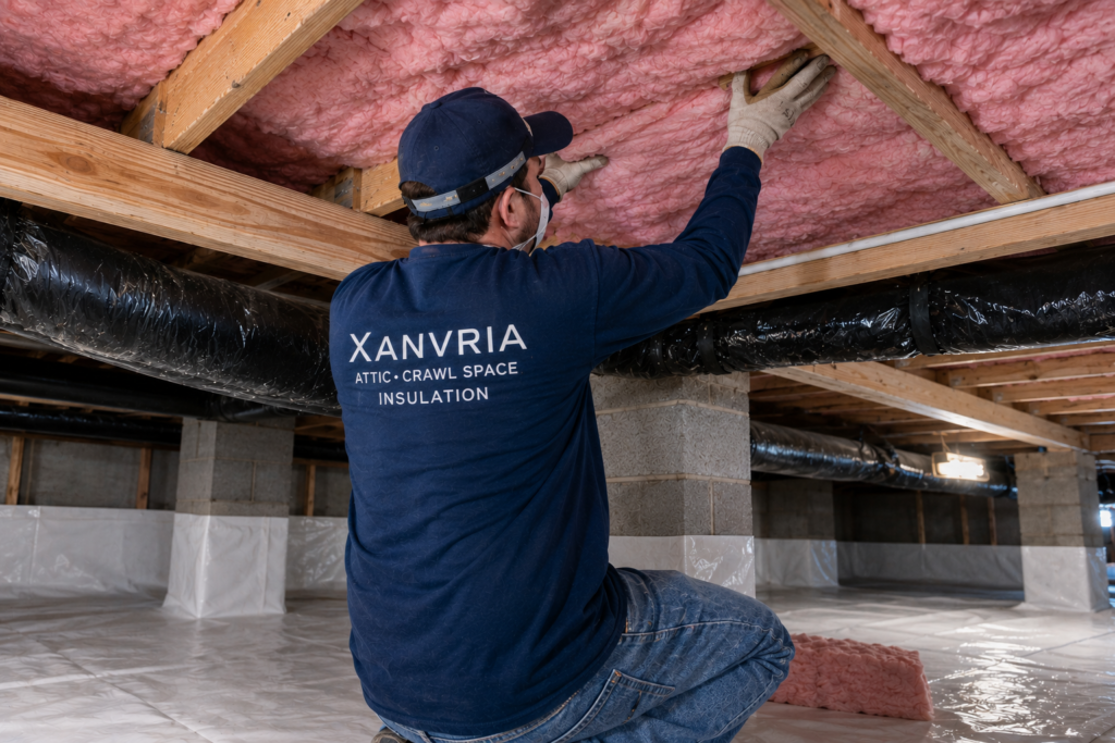 Crawl Space Insulation xanvria insulation installation in crawl space