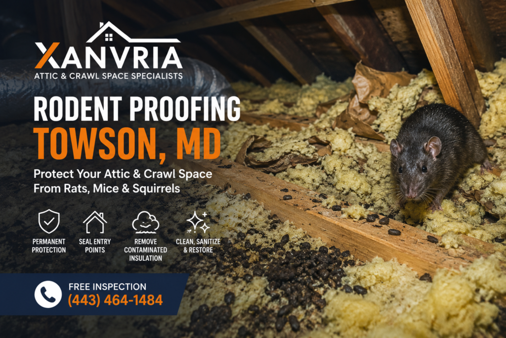 Rodent Proofing in Towson, MD — Protect Your Attic & Crawl Space From Rodent Damage xanvria rodent proofing in attic space